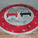 Industrial table made with an XXL road sign