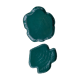 Two dishes empty pocket slurry, biscuits in the shape of vintage green leaf