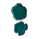 Two dishes empty pocket slurry, biscuits in the shape of vintage green leaf