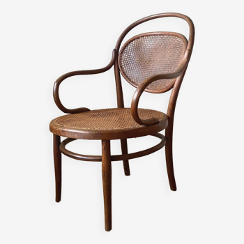 Thonet armchair n 15 curved wood and canework