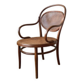 Thonet armchair n 15 curved wood and canework