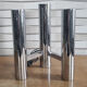 Double chrome wall lamp, Gaetano Sciolari, vintage, 70s
