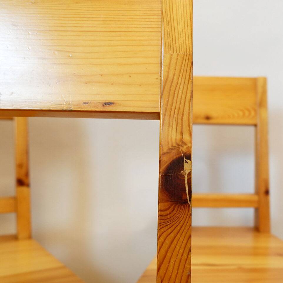 Vintage Pine Chairs - Set of 6