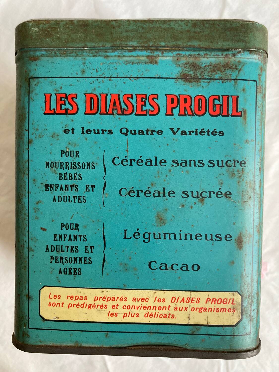 Diase Progil decorated metal box