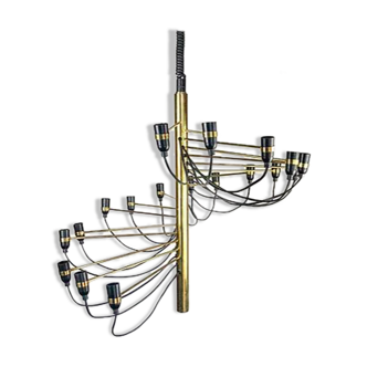 Brass chandelier