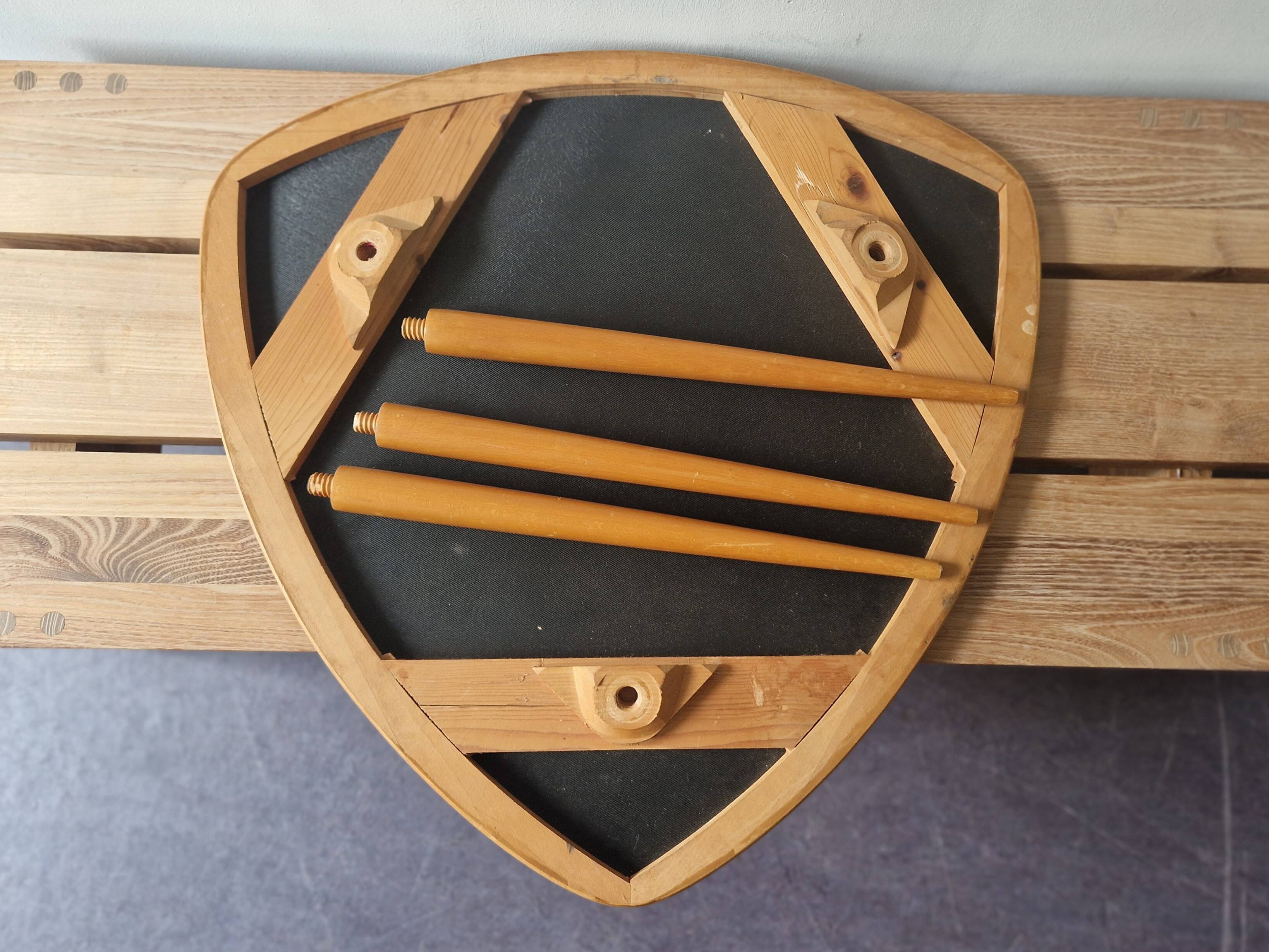 Wood and glass triangle shaped coffee table for Opal Kleinmöbel, Germany 1950's/1960's