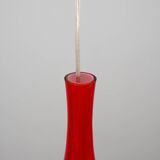 Set of 2 red „Bang“ opal glass pendant lamps by Jacob Bang for Fog & Morup