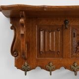 20th century Belgian Oak Coatrack in Baroque Bruegel Style