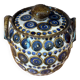 Enameled stoneware pot with lid