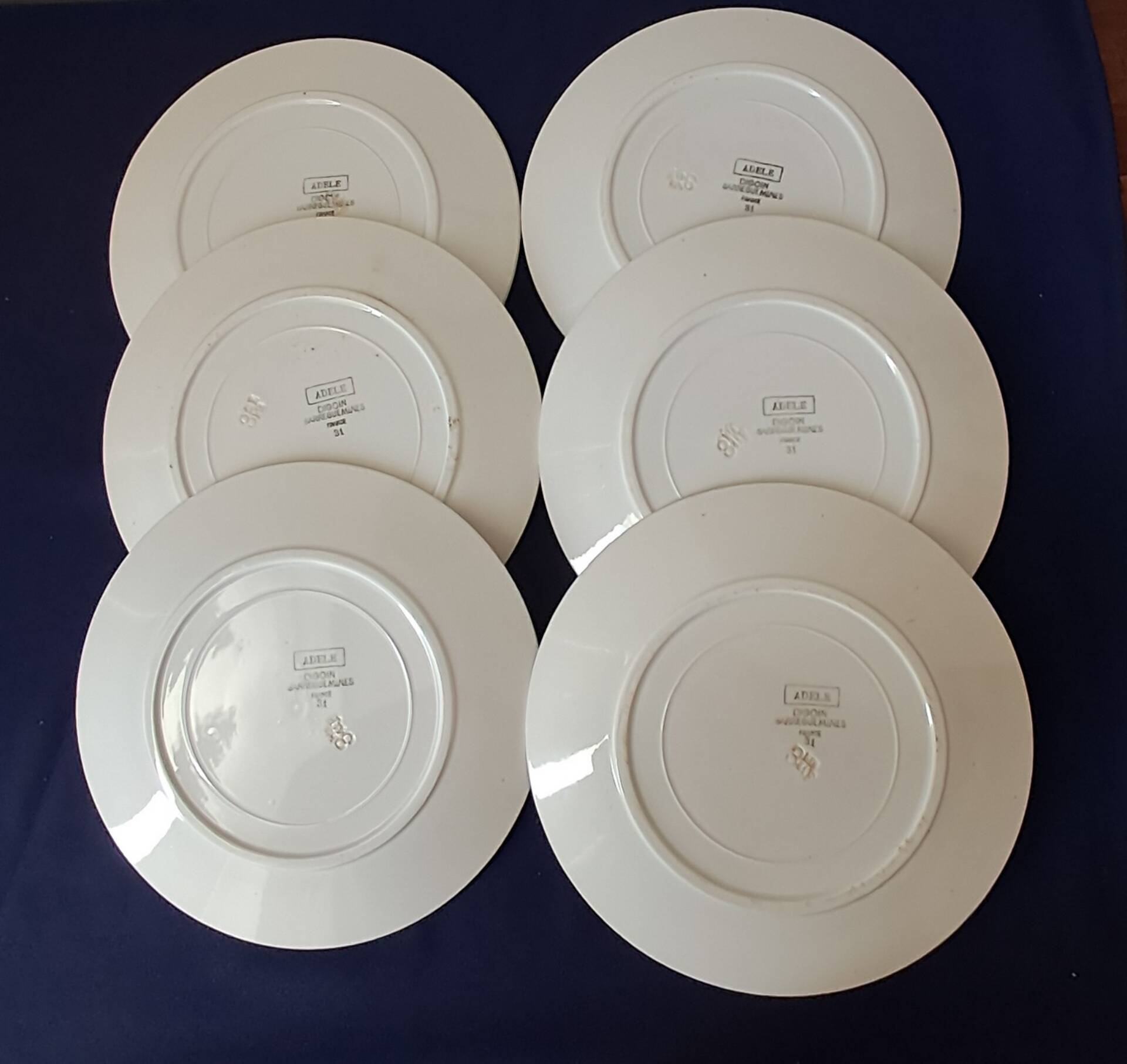 6 flat plates Adèle from Digoin Sarreguemines