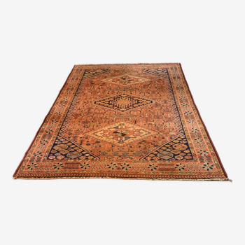 Oriental carpet woven pink, ochre, beige 255x165