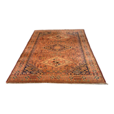 Tapis d'orient tissé rose, ocre, beige 255x165
