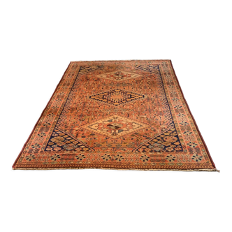 Oriental carpet woven pink, ochre, beige 255x165
