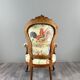 Fauteuil ancien en bois sculpté, époque Napoléon III, XIXe Siècle