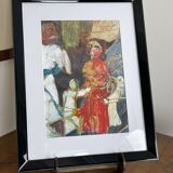 Peinture "femme abstraite" signée H.Misonne
