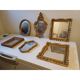 Lot de 6 miroirs bois et stuc doré