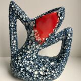 Vase fat lava blue design 70s