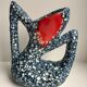 Vase fat lava blue design 70s
