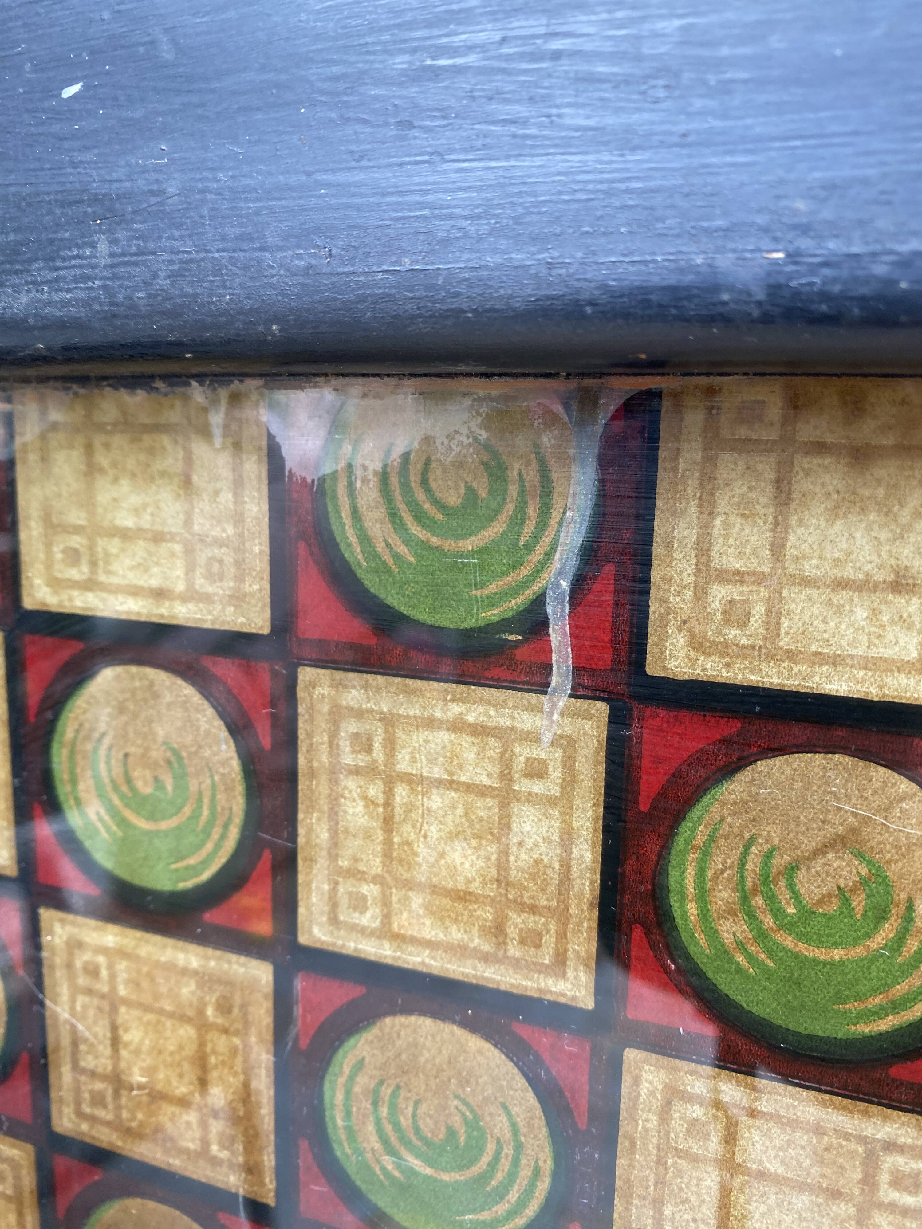 Double wood and glass closet doors