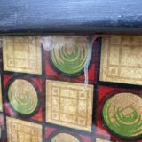 Double wood and glass closet doors