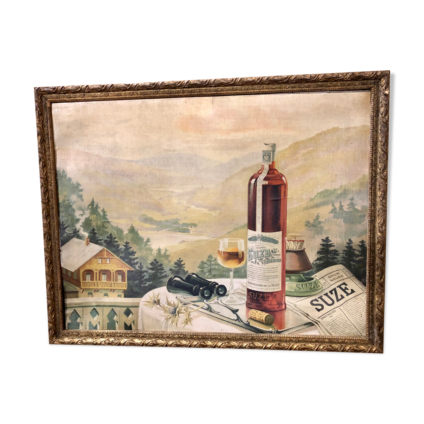 Old advertising painting Suze