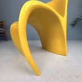 Sculptural Molded Fiberglass Chair, Europe, 1970s