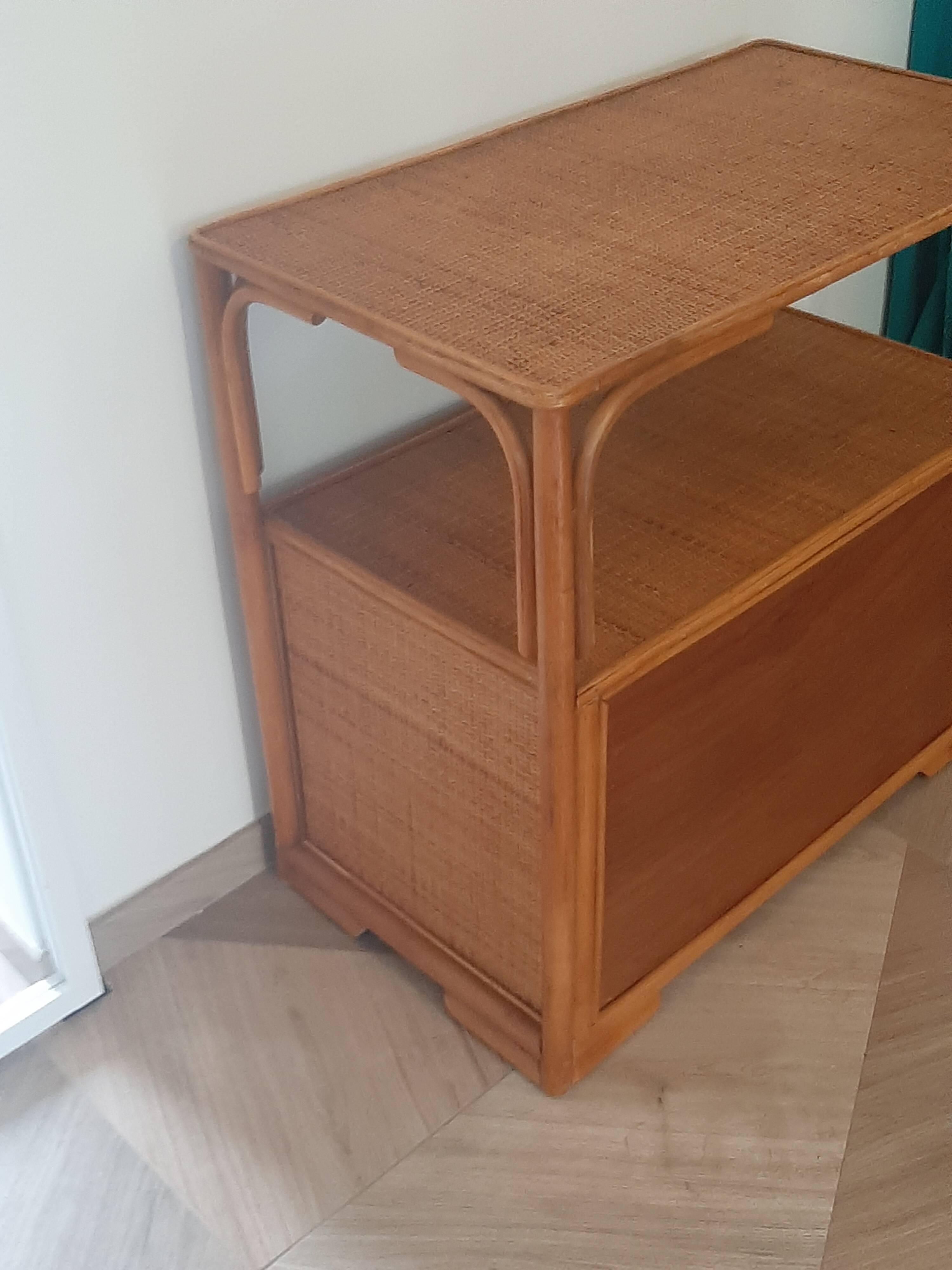 woven rattan chest of drawers - 2 drawers