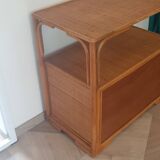 woven rattan chest of drawers - 2 drawers