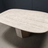 Vintage travertine dining table, 1970s