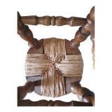 Straw chair and stool