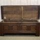 19th century Breton oak storage bench