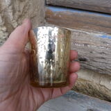 Ancien verre gobelet verre égglomisé mercurisé