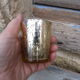 Old glass goblet mercurized eglomerized glass