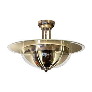 Lustre art déco en nickel