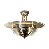 Deco France 1930 s plated nickel chandelier