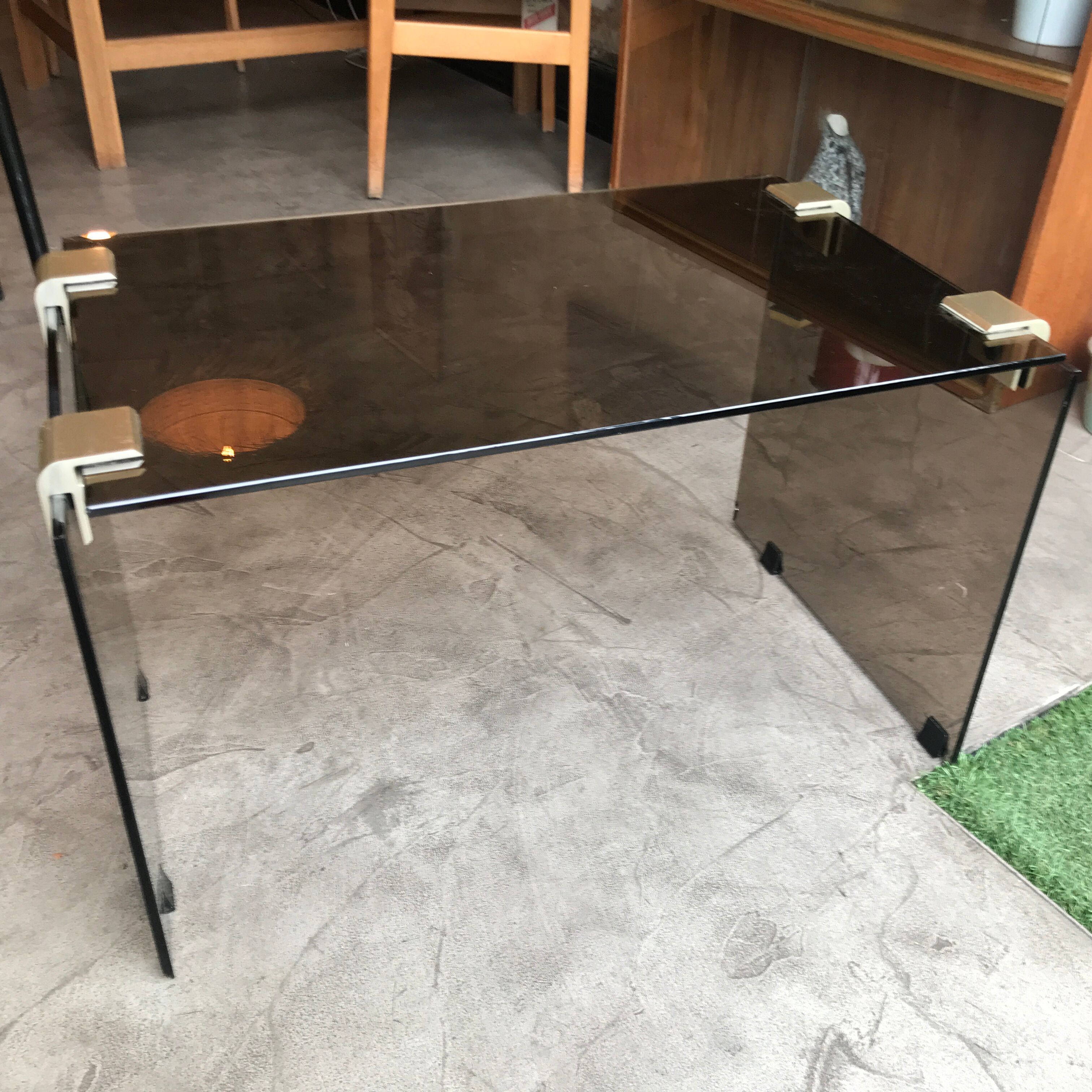 Glass coffee table