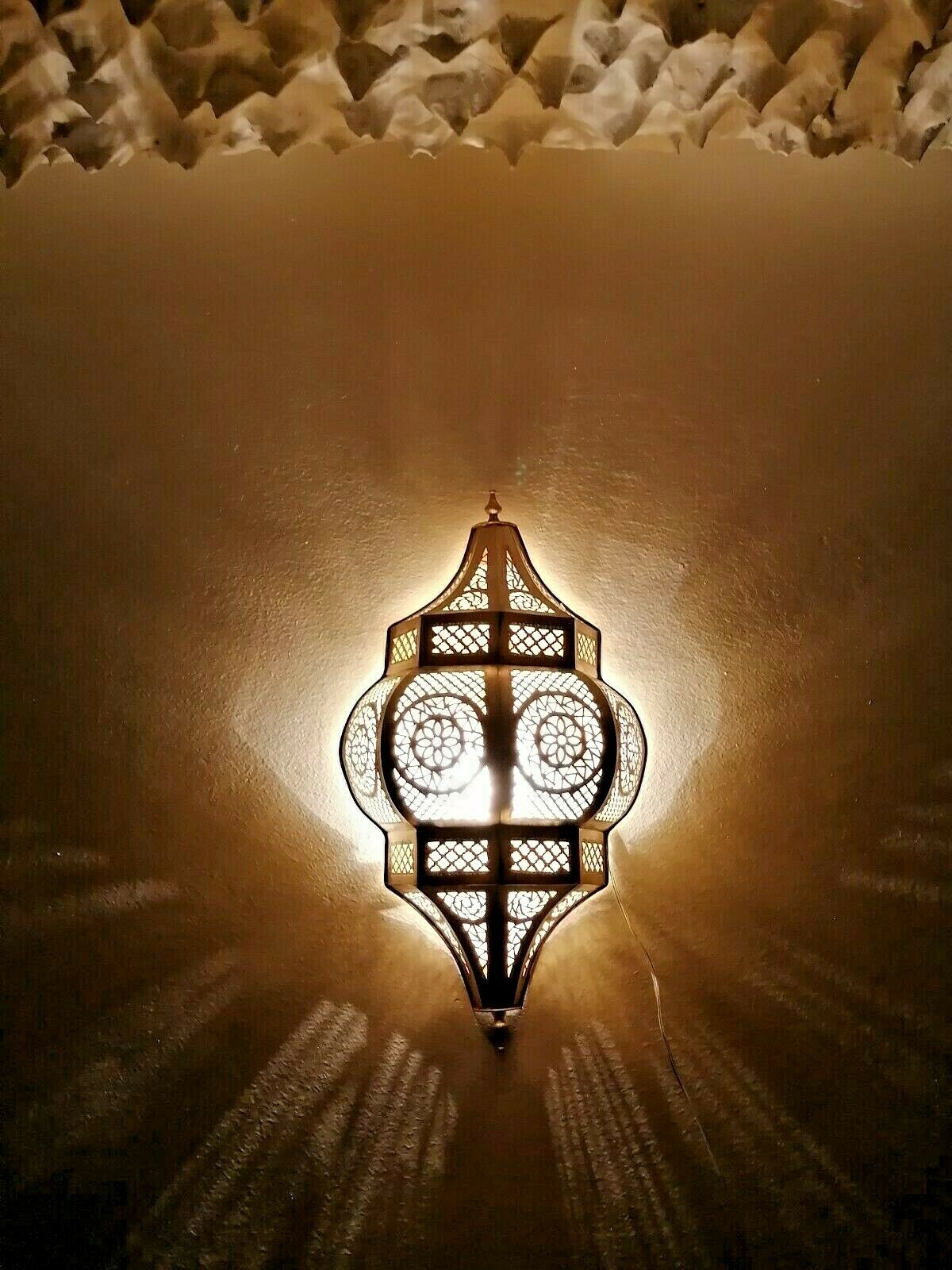 Applique murale marocaine rétro vintage en or avec lustre led décoratif
