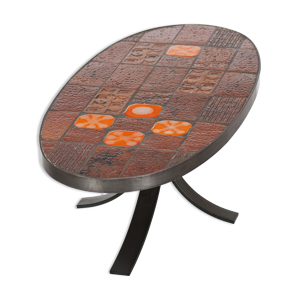 Table basse ovale avec