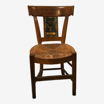 Chaise à bandeau représentant Diane début 19ème siècle.
