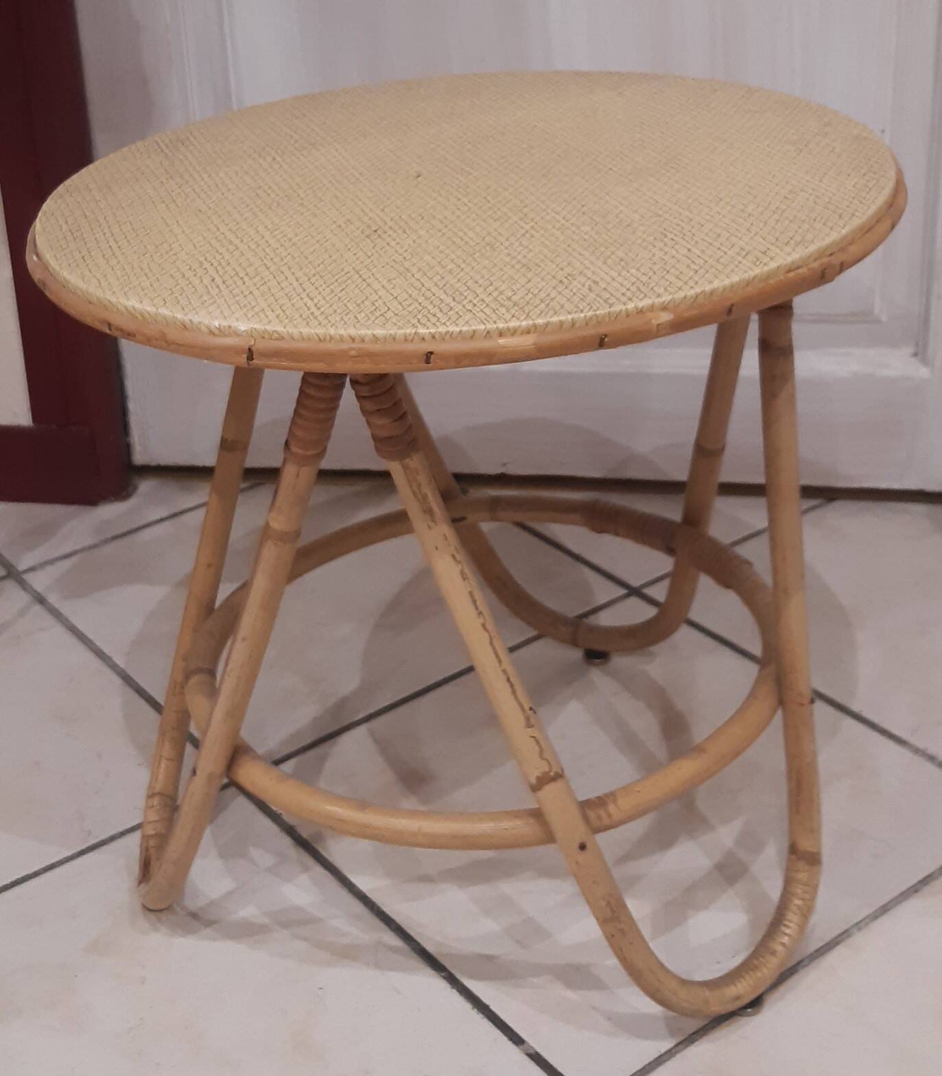 Vintage rattan coffee table