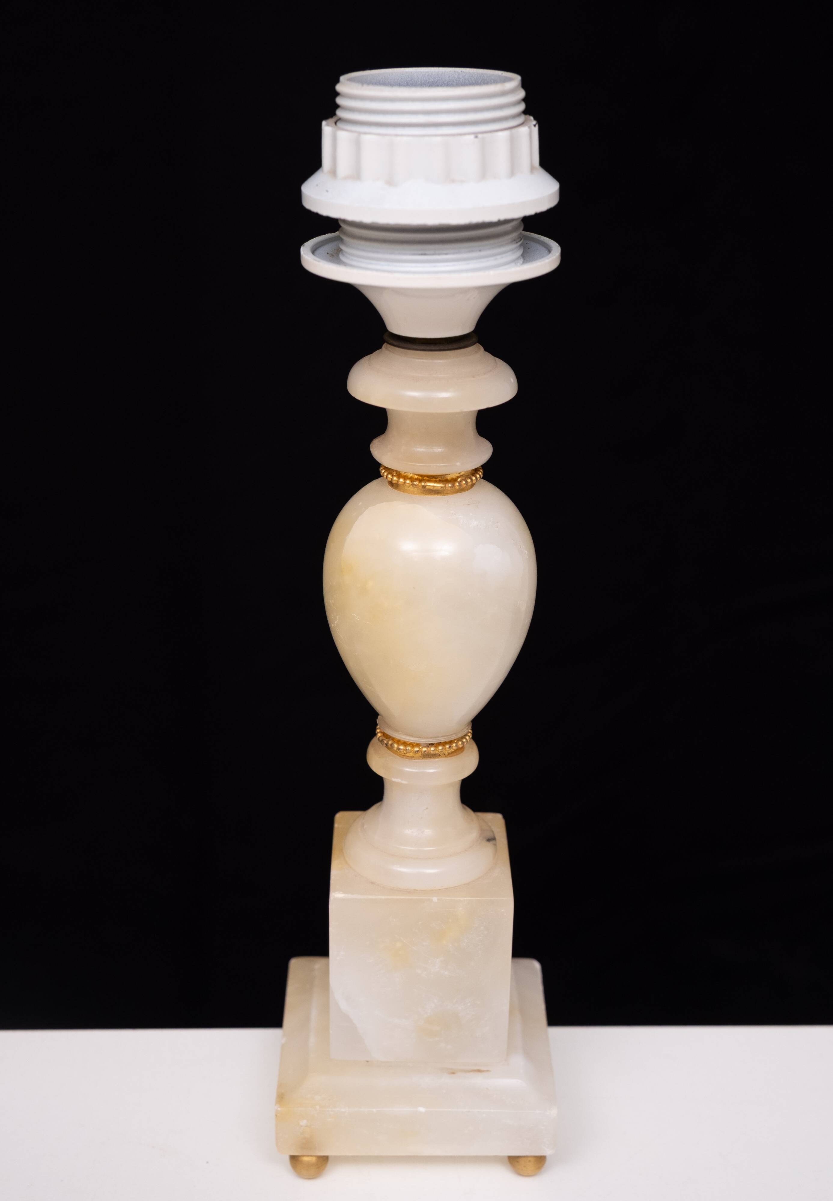 small Marble Table lamps Hollywood Regency 1970s Italy