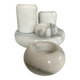 Set of 5 vintage marble candlesticks
