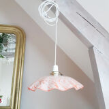 Red marbled pendant lamp