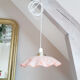 Red marbled pendant lamp