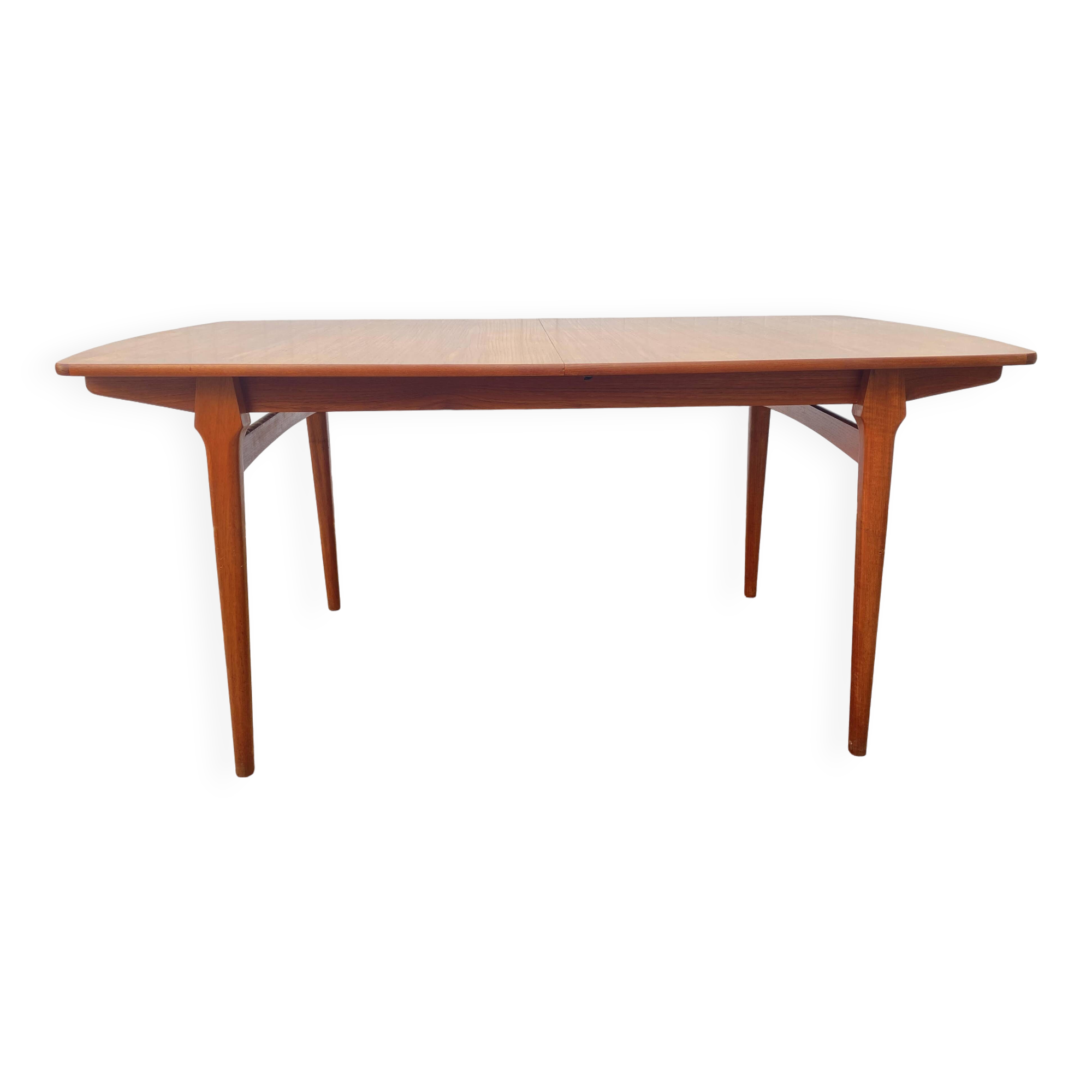 Extendable table 2 Scandinavian teak extensions 165/207/249 x 91cm vintage an60