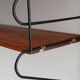 1960s Scandinavian Wall Shelf "hylla" in Mahogany and Metal