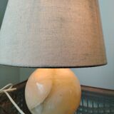Alabaster ball lamp bases 1980s