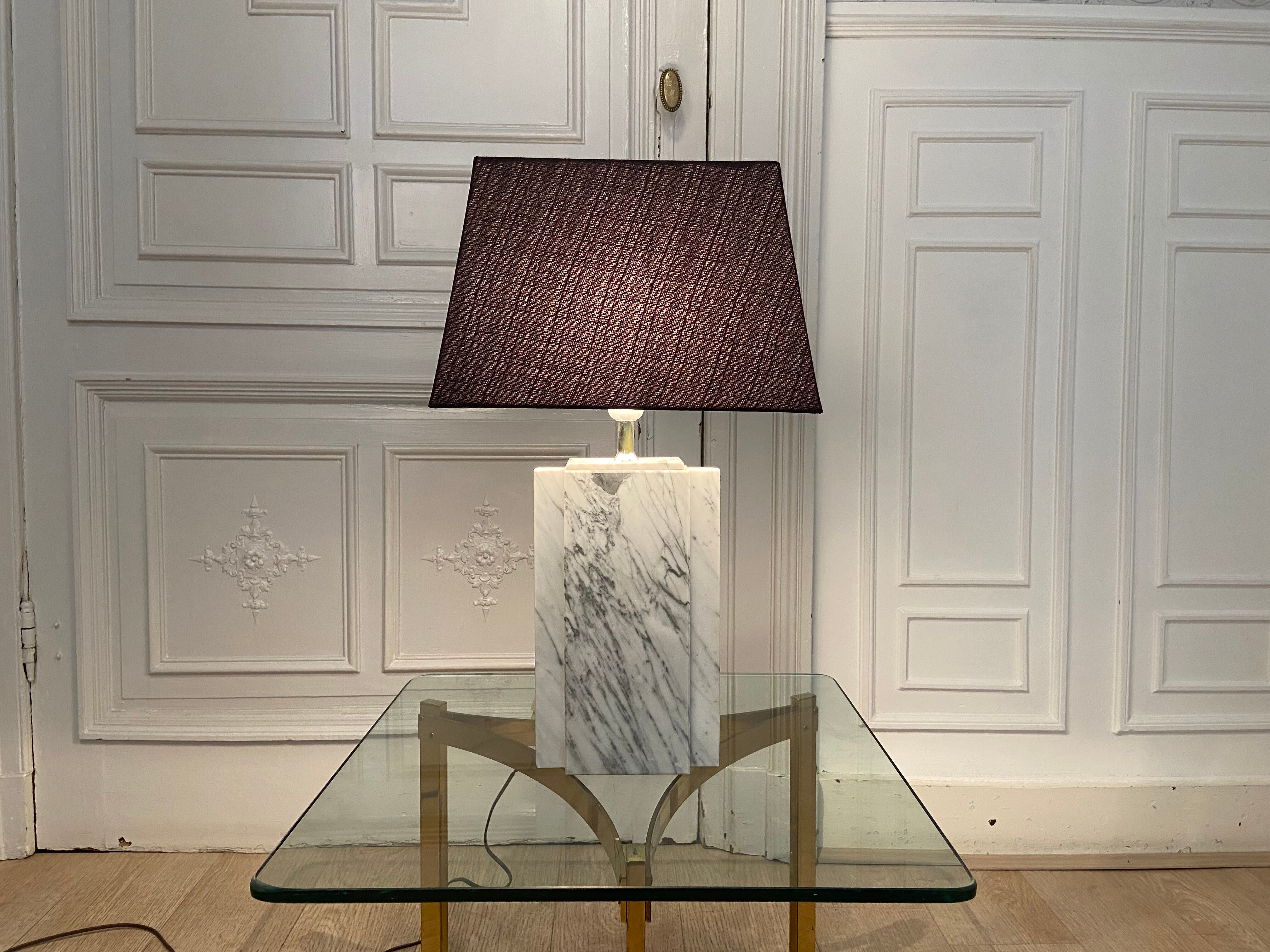 Marble bedside lamp, 1980s