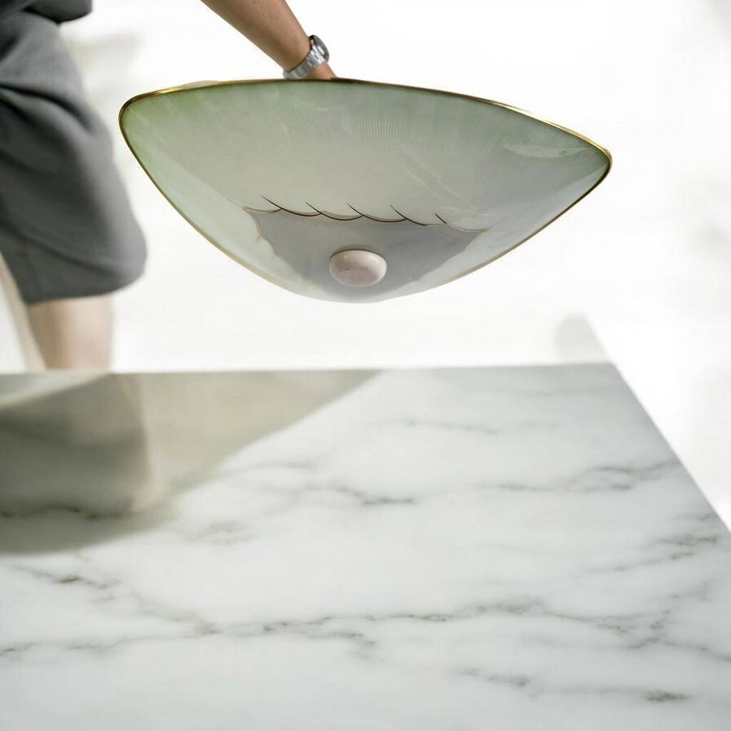 Vintage glass ceiling light / ceiling lamp