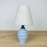 Art Deco blue glass lamp
